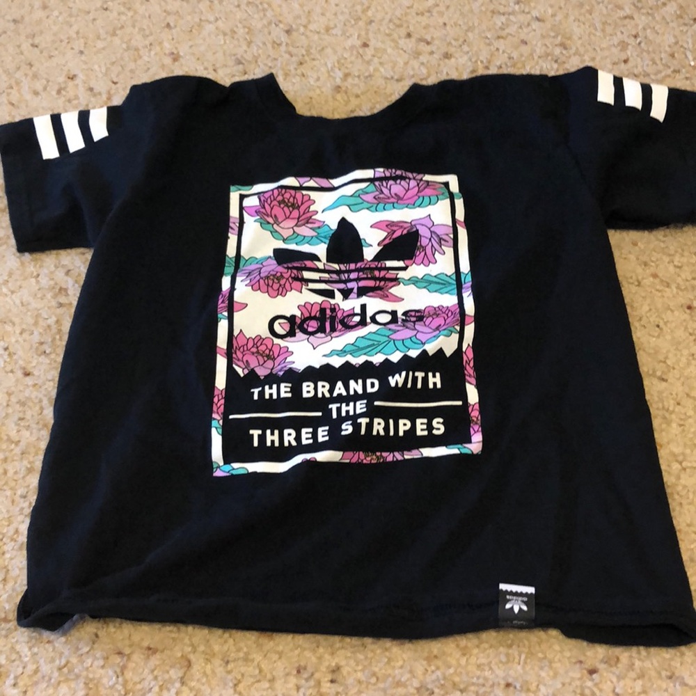 Black adidas tee